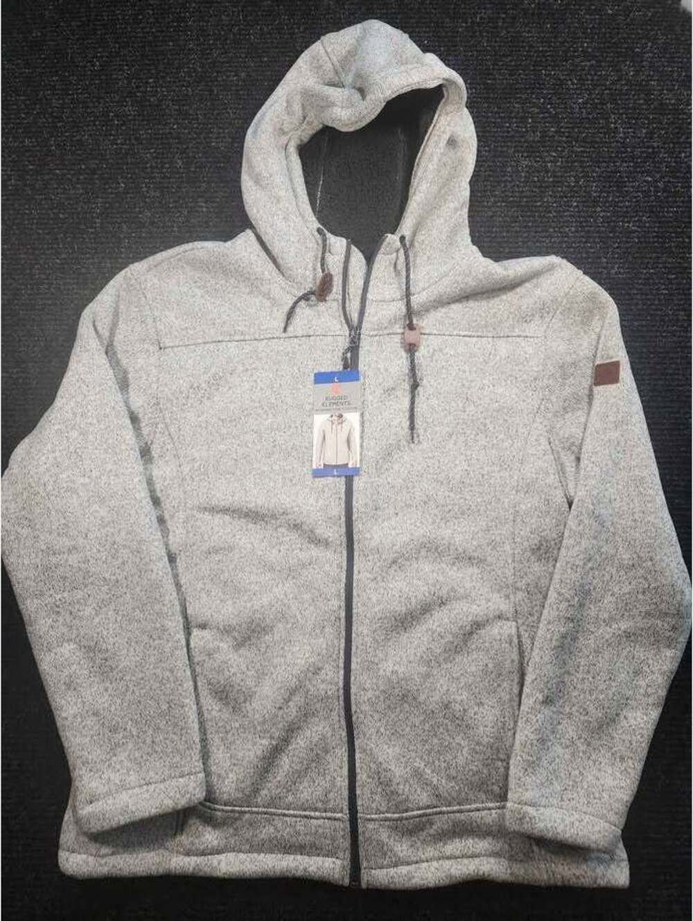 Rugged Elements Mountain Fleece Hoodie - Size L - Gray NWT